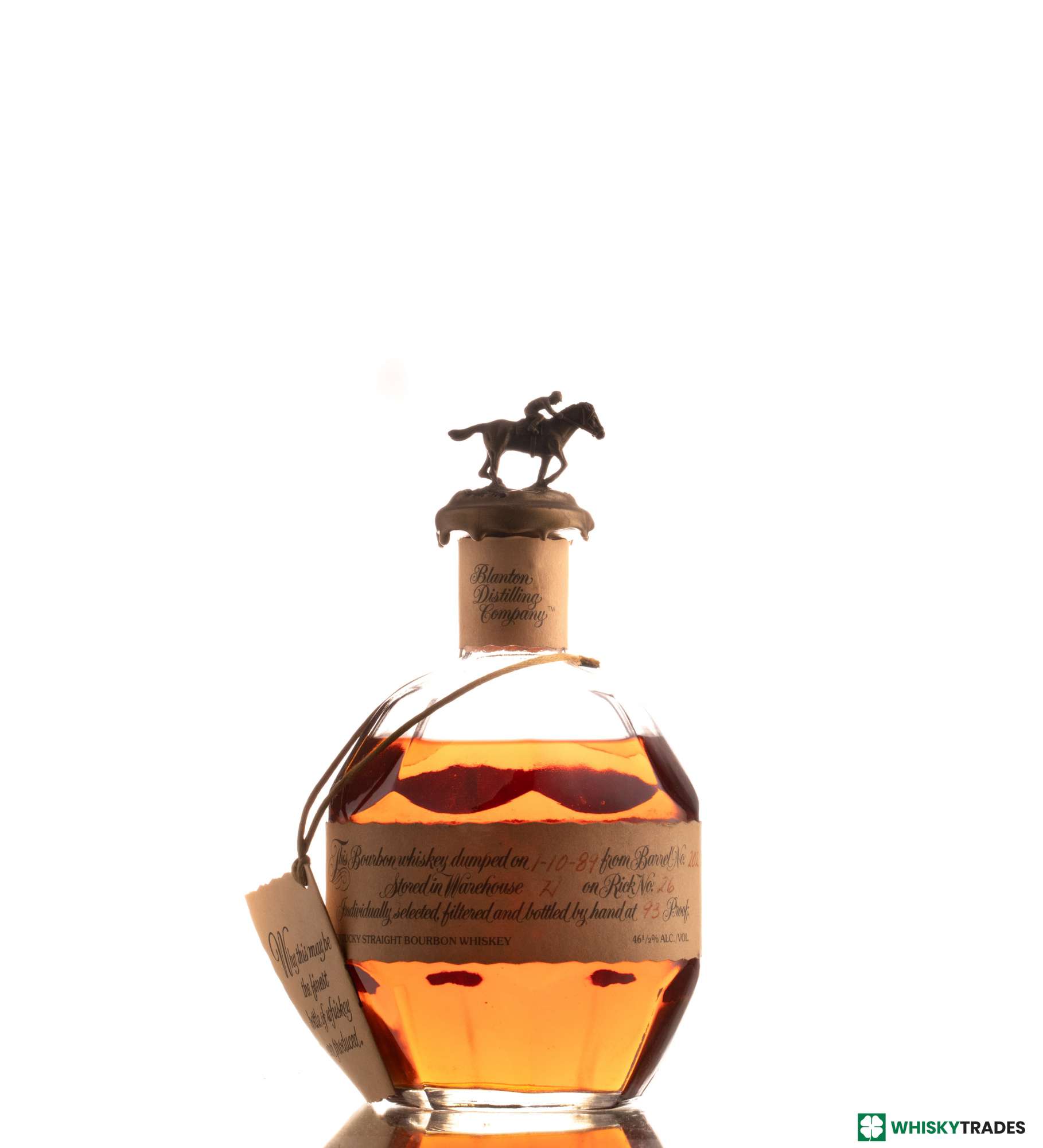 ブラントン シングル Blanton's Single Dumped 1989 BLANTON'S SINGLE BARREL 46,5% DUMPED 1989 | BARREL #202