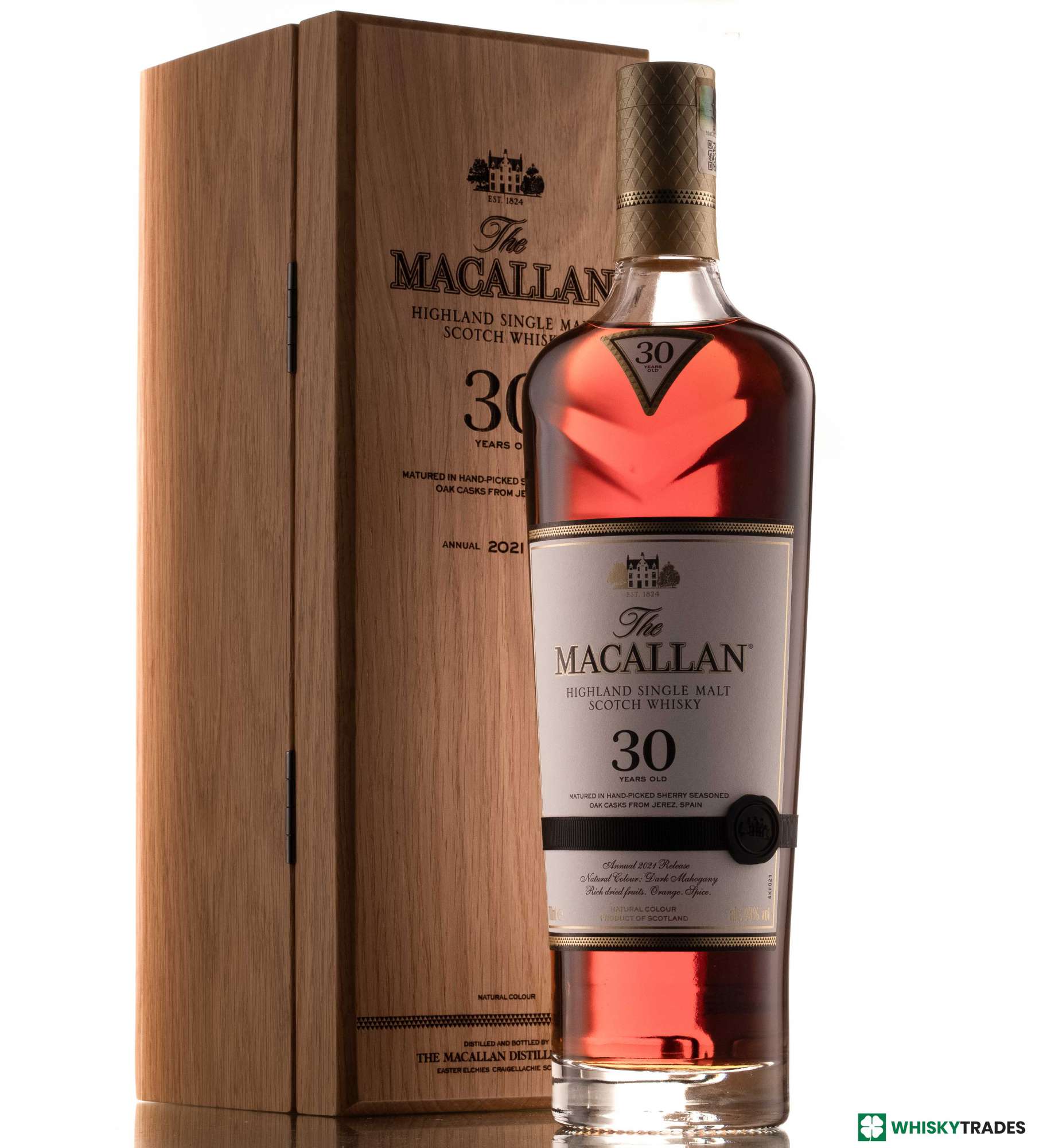 MACALLAN 30 YEARS OLD 43% SHERRY OAK 2021 RELEASE