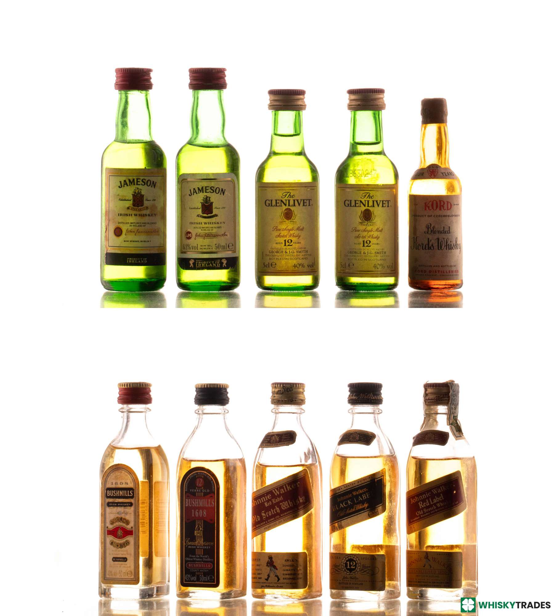 SCOTCH WHISKY MINIATURES X 10